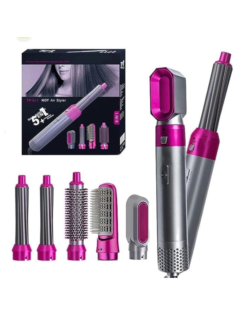 Wtrtr Hair Dryer, Hot hair cutlet tools set Curler Tool Set –5 in 1 Multi-Function Hair Styler for Drying, Curling, Straightening, Volumizing, and Smoothing - Image 1